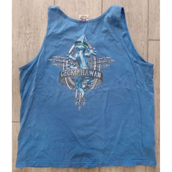 Men's Bay Side Heavy Weight Sleeveless Shirt PRE-Shrunk Cotton X Large Hawaii - Picture 6 of 7